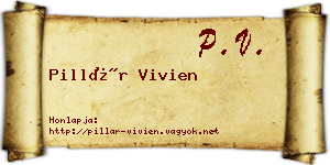 Pillár Vivien névjegykártya